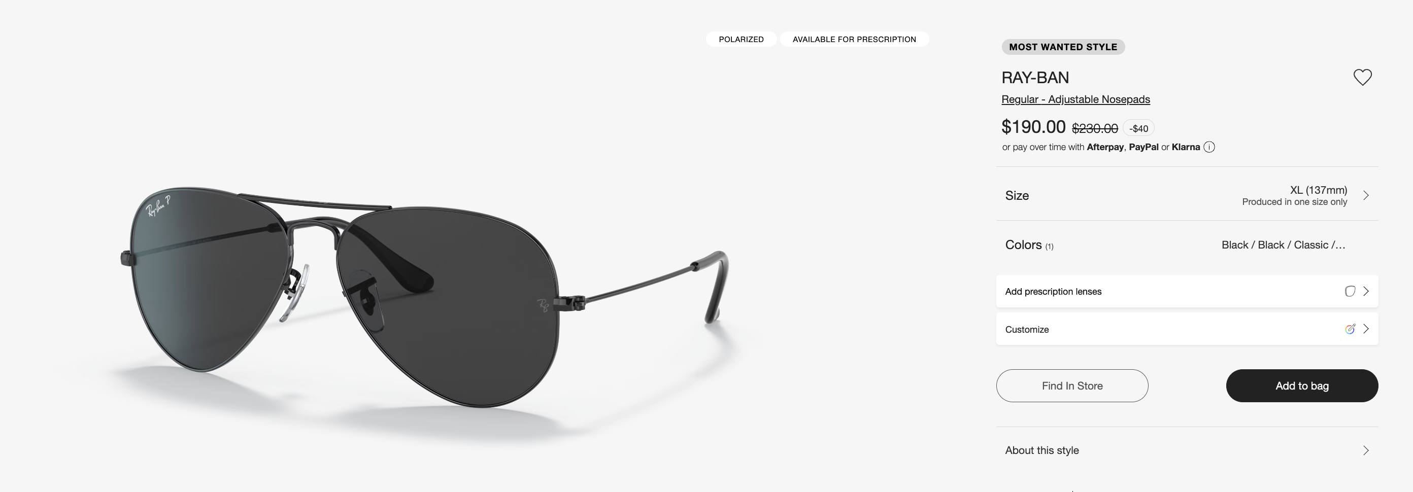 RAY BAN • Gafas / Lentes de Solen Promoción Online